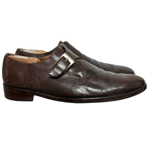 Allen Edmonds Men\'s Shoes 10 Norwich Monk Strap Buckle Dress Brown Made in Italy main image 10